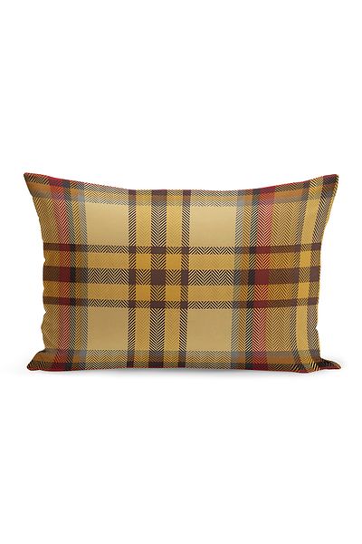 Bertille Home Autumn Plaid Series Double Side Printed Throw Pillow Case (Halloween Autumn Cushion Cover)