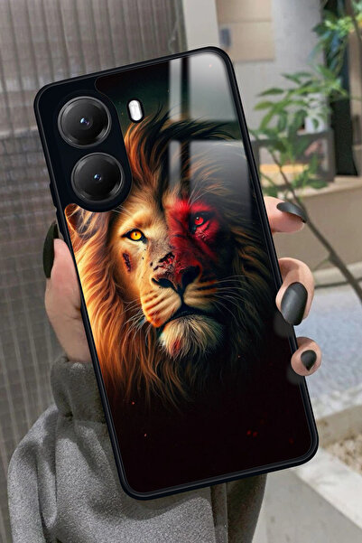 Snacase Xiaomi Poco X7 Pro Uyumlu Aslan Tasarımlı Glossy Premium Kılıf