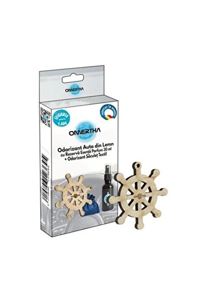Omertha Odorizant auto OME97, design carmă de vas, din lemn, sticluță de 30 m...