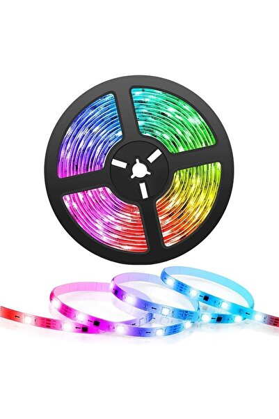 TECHSTAR Kit bandă LED RGB WiFi inteligentă ®, SMD 5050, 5 m, DC 5 V, USB, co...