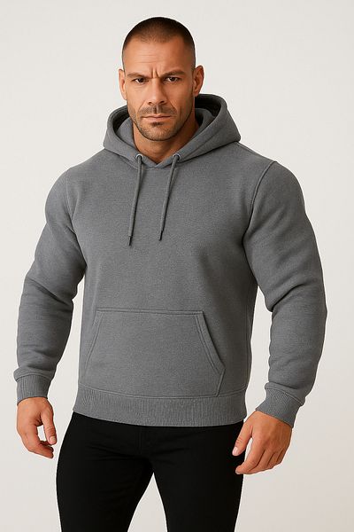 CLASSY.MODA Men's Hooded Sweatshirt - Oversize Fit 3 Thread Fabric
