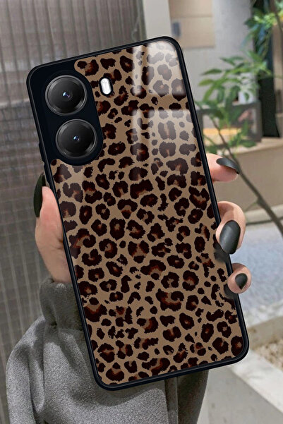 Snacase Xiaomi Poco X7 Pro Uyumlu Kahverengi Leopar Tasarımlı Glossy Premium ...