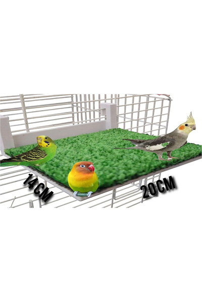 yeni Kuş Hamağı Büyük Boy Kafes İçi Kafes Dışı Askılı Yapay Çim Destekli 20 x...