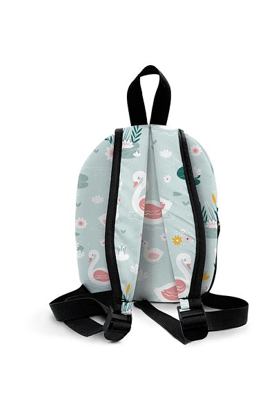 Kokopatik Blue Swan Pattern Medium Size Nursery Bag