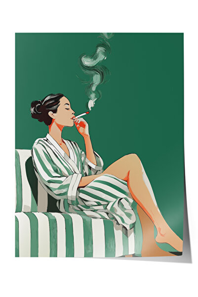 Zestia Αφίσα χωρίς πλαίσιο, Καπνιστές Στιγμές, Αφίσα Διακόσμησης Σαλονιού Αρ....