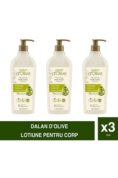 Dalan d’Olive – Set of 3 Body Lotions – 400 ml – Intense Hydration