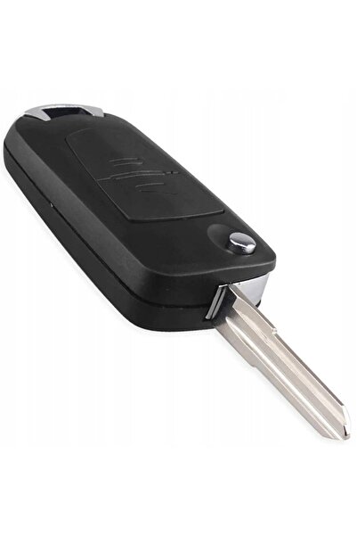 TECHSTAR Carcasă cheie cu transformator, upgrade la cheie basculantă, 2 butoane, lamă HU46, compatibilă cu Opel