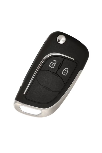 TECHSTAR Carcasă cheie auto Blade pentru Opel, Vauxhall, Chevrolet – 2 butoane, elemente cromate