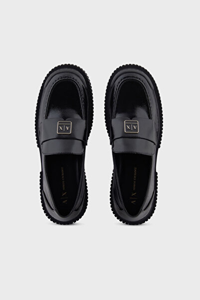 Armani Exchange Logolu Kalın Taban Rugan Loafer Ayakkabı AYAKKABI XW001672 AF17478 UC001