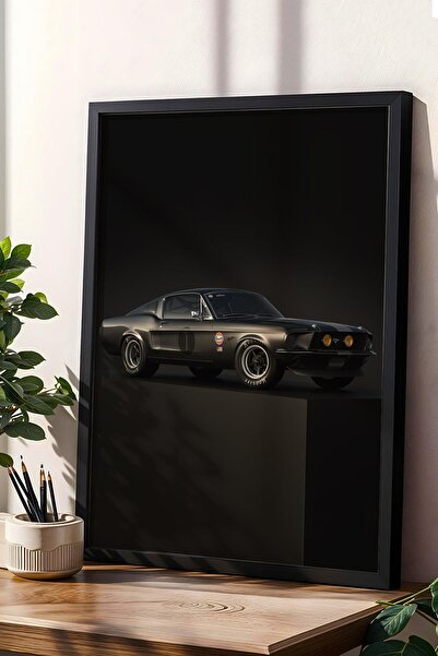 Saturn Mustang Fastback cu cadru de masă - Poster de mașină ediție specială