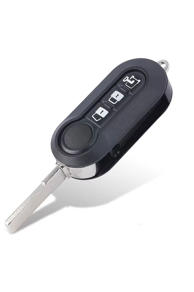 TECHSTAR Car Key Shell with 3 buttons, compatible with Fiat Van, Fiat Ducato, Fiat 500, Citroen