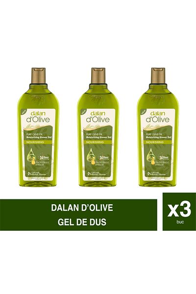 Dalan d’Olive – Set of 3 Shower Gels – 400 ml – Hydration with Olive Oil