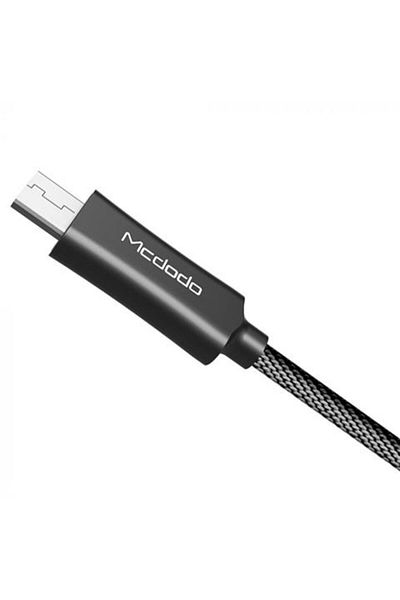 Mcdodo Knight microUSB phone cable, black, 1.5 meters, nylon braid