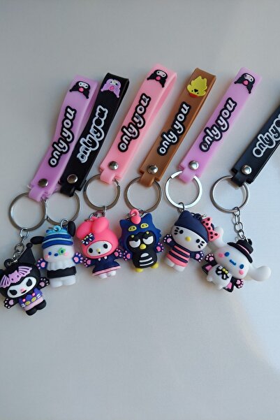 Lynare SANRİO Renkli Karakterler 6 Ad. (Kuromi-Mavi Paw Pacha-My Melody-Badtz...