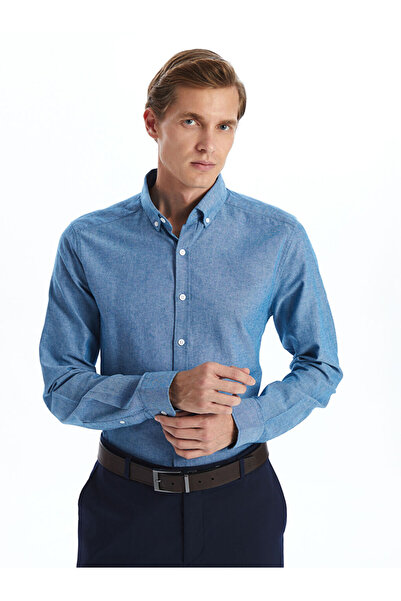 LC Waikiki Slim Fit μακρυμάνικο ανδρικό πουκάμισο Oxford