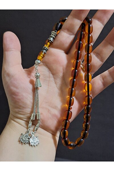 ARSİN TESBİH & AKSESUAR Nakkaş imameli ateş kehribarı