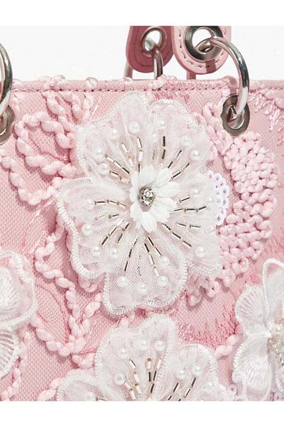 Glamor Store Elegant and distinctive pink handbag for women and girls with roses, suitable for parties, occasions and trips