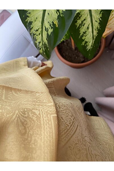 MODA Minelscarf Mustard Yellow Ethnic Pattern Monogram Shawl