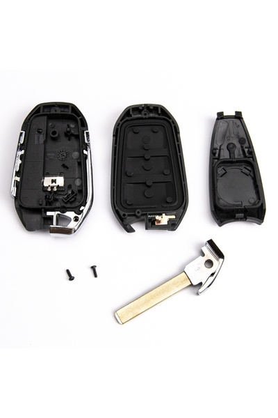 TECHSTAR Carcasă cheie auto cu 3 butoane compatibilă cu Citroen C2, C3, C4, C5, Berlingo, Jumper, Jumpy,