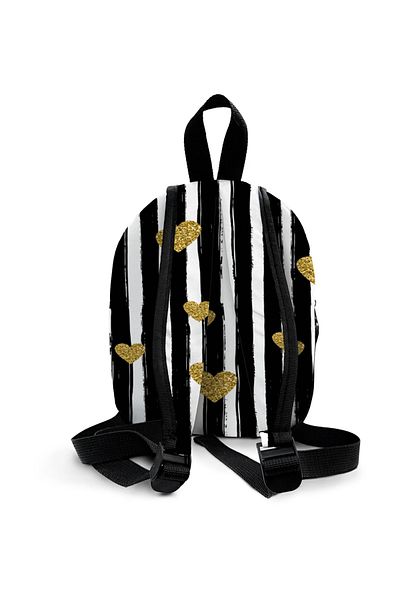 Kokopatik Gold Hearts Pattern Medium Size Nursery Bag