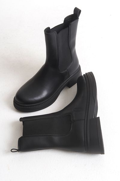 SH SİLVER MODA Women's Boots Thermo Non-Slip Side Elastic Sole Stitched Waterproof