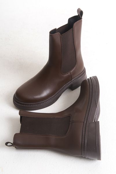 SH SİLVER MODA Women's Boots Thermo Non-Slip Side Elastic Sole Stitched Waterproof