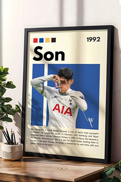Saturn Pictură înrămată Son Heung-min - Pictură decorativă cu poster pentru j...