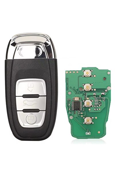 TECHSTAR Cheie auto completă și programabilă, compatibilă cu Audi A4, A5, A6, A7, A8, Q5, S4, S5,