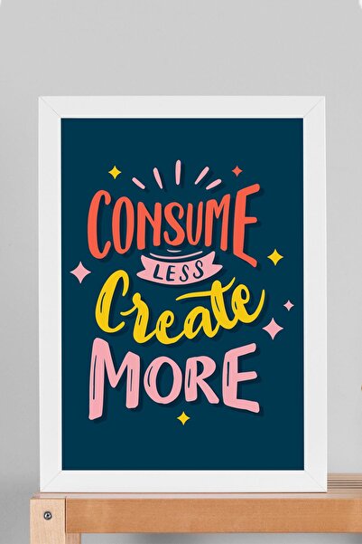 Saturn Consuma mai puțin, crea mai multe tablou înrămat - poster motivațional...