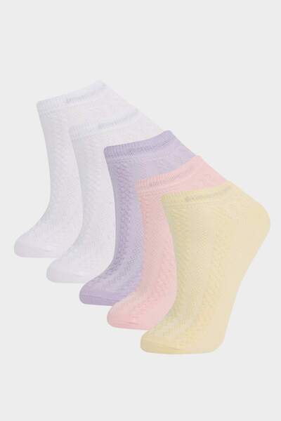 DeFacto Girl's 5-Piece Cotton Booties Socks F9499A8Ns