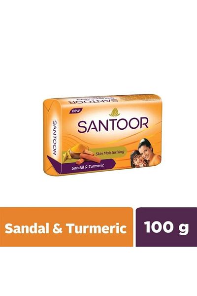 santoor Soap Sandal & Turmeric 175 g for Smooth Glowing Skin with Natural Ingredients and Freshness