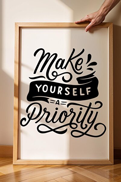 Saturn Faceți-vă prioritatea pictură înrămată - Poster motivațional pentru a ...