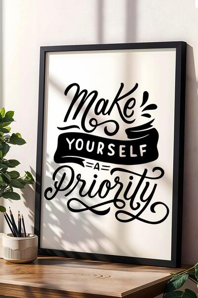 Saturn Faceți-vă prioritatea pictură înrămată - Poster motivațional pentru a ...