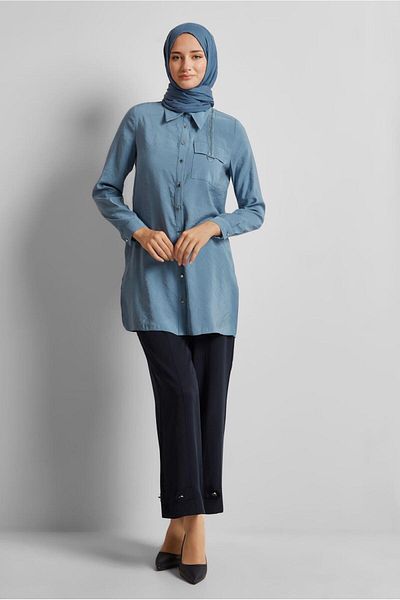 Alvina Shirt Collar Tunic 45623