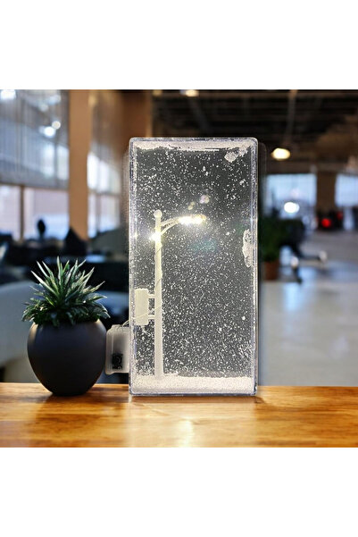 HALL BREATHE Işıklı Nostaljik Sokak Lambası Kar Küresi, Romantik ve Dekoratif...