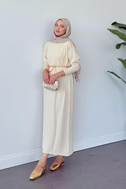 Hazamoda Rochie mercerizată Batum Stone, cremă