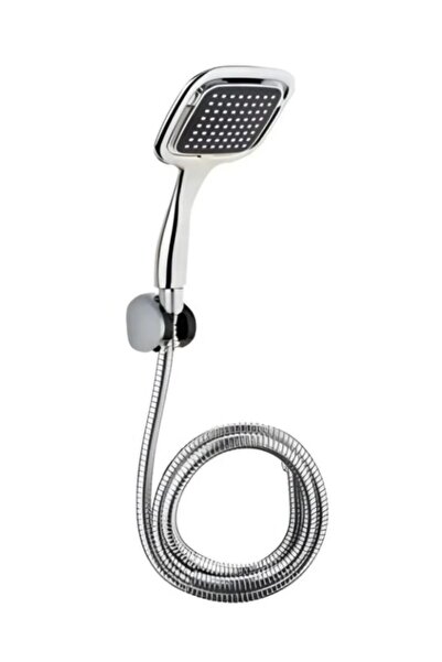 SUVİA Kare Duş Seti 3’lü – Duş Başlığı, Hortum ve Montaj Aparatı | Kolay Kuru...