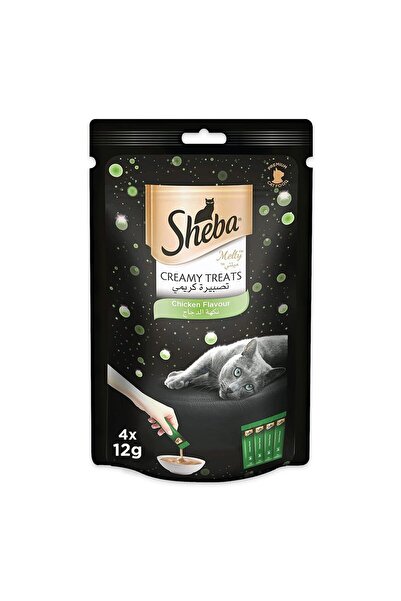 SHEBA Creamy Treat Cat Food Chicken Flavour 48 gTasty Smooth Treat for Happy Healthy Cats