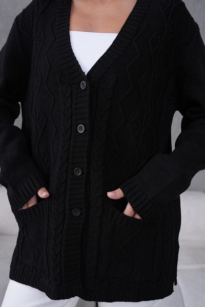 Lamierra Women's Mother's Knitwear Wool Cardigan with Pocket Detail