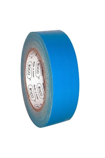 Roco شريط قماشي 1.5 بوصة × 25 مترًا - لفة لاصقة متينة باللون الأزرق السماوي