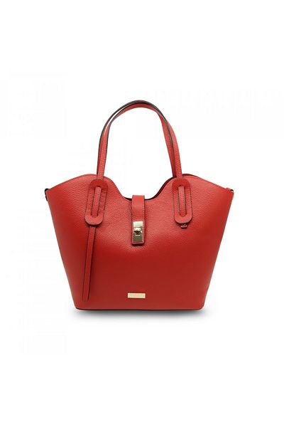 BESSO Passione Quotidiana Red Genuine Leather Handbag