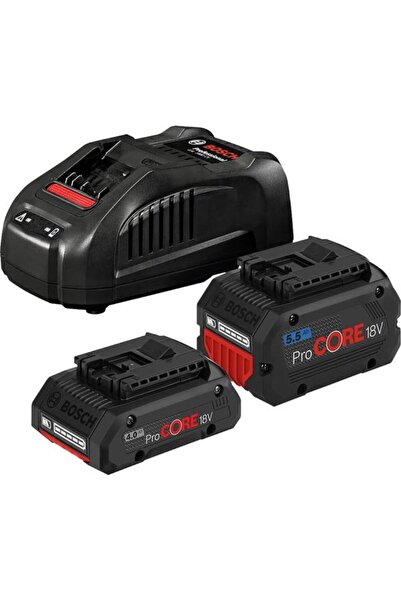 Bosch Set 2 acumulatori Li-Ion 2 xGBA 18 V, 1 x 4 Ah, 1 x 5.5 Ah + Încărcător...