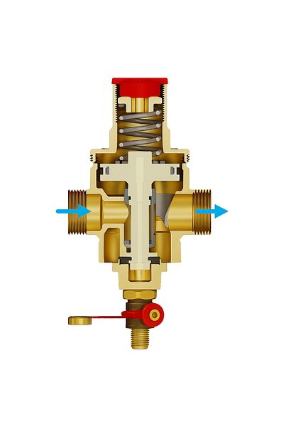 GIACOMINI piston pressure reducer R153PX004, 3/4", internal thread, 1-5.5 bar, PN25, nickel brass