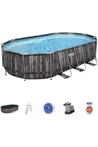 BESTWAY Power Steel 20' X 12' 48"/6.10M 3.66M 1.22M Oval Pool Set