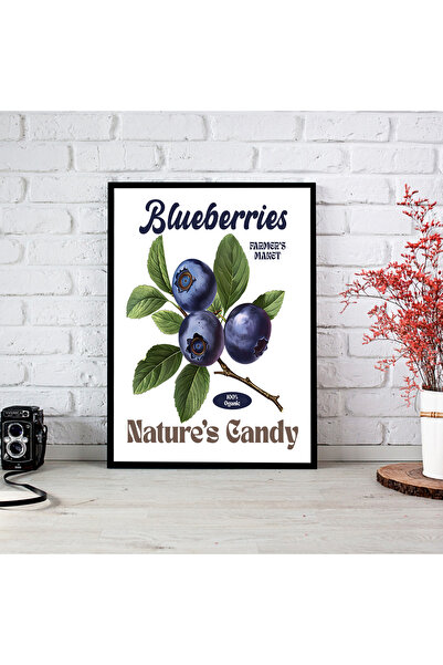 woodsia Tablou cu poster din lemn MDF cu aspect de cadru dintr-o bucată FRMD ...