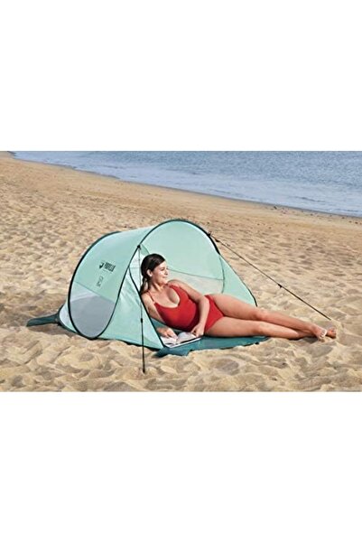 BESTWAY Pop-Up Beach Tent - Pavillo - 200X120X90 - Green - Upf 80 Sun Protection - 2 Persons