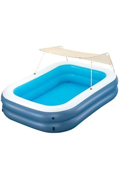 BESTWAY Summer Bliss Family Pool with Sun Shade 254 x 178 x 140 cm