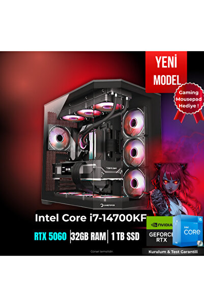 TEKDEN BİLGİSAYAR TEKDENV-92 İ5-14700KF/RTX 5060/32 GB RAM/1TB SSD/360MM SIVI SOĞUTMALI-HAZIR KURULU SİSTEM !