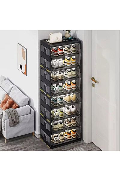 Gharaib Al Tuhaf Smart Shoe Unit - 4 Slots with Transparent Front