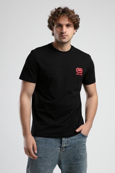Eckō Unltd. Corinth Black_K Crew Neck Printed Standard Fit Men's Tshirt